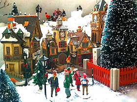 Printable Model Paving and Miniature Plazas: Christmas Village Displays